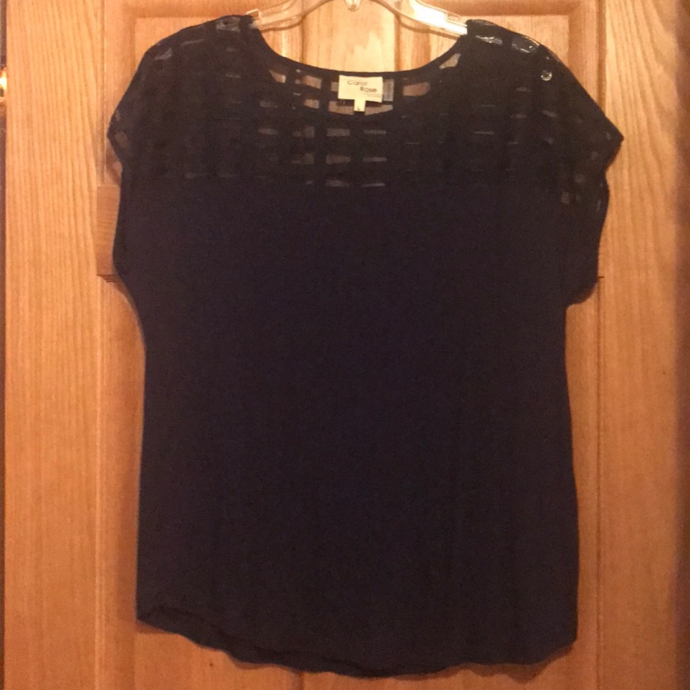 Carol Rise Navy Blue short sleeve shirt